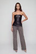 Glam Studded Wide-Leg Jeans