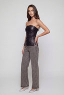 Glam Studded Wide-Leg Jeans