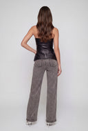 Glam Studded Wide-Leg Jeans