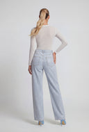Glam Studded Wide-Leg Jeans
