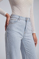 Glam Studded Wide-Leg Jeans