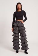 Tiered Ruffle Jeans