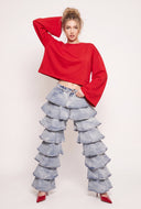 Tiered Ruffle Jeans