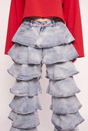 Tiered Ruffle Jeans