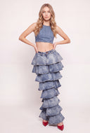 Tiered Ruffle Jeans