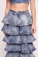 Tiered Ruffle Jeans