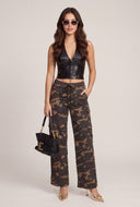 Camo Drawstring Cargo Pants