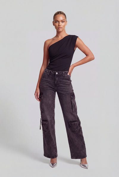 Celine Whiskered Cargo Straight-Leg Jeans
