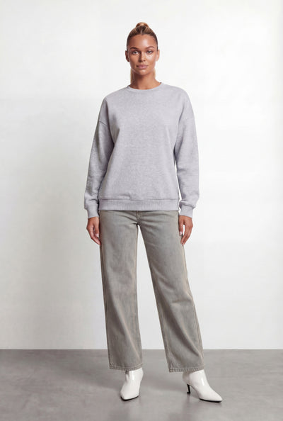 Mid Rise Wide-Leg Stretch Jeans