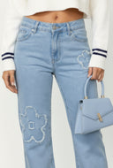 Margo Fayed Floral Straight-Leg Jeans