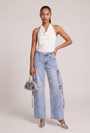 Wide Leg Utility Jeans