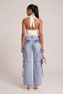 Wide Leg Utility Jeans