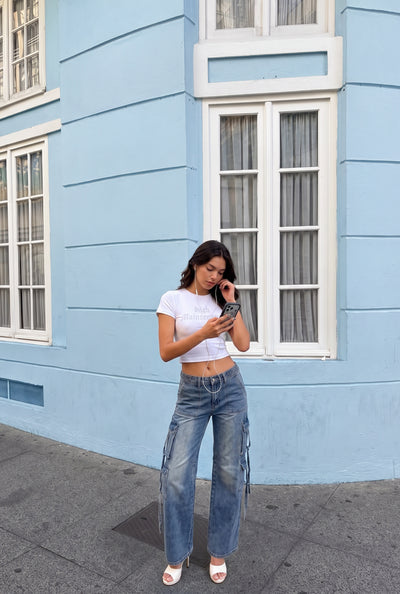 Elliot Acid Wash Cargo Jeans