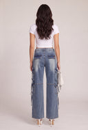 Elliot Acid Wash Cargo Jeans
