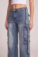 Elliot Acid Wash Cargo Jeans