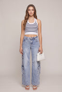 Catherine Acid Wash Cargo Jeans