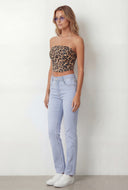 Frayed Edge Slim Straight Jeans