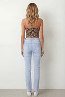 Frayed Edge Slim Straight Jeans