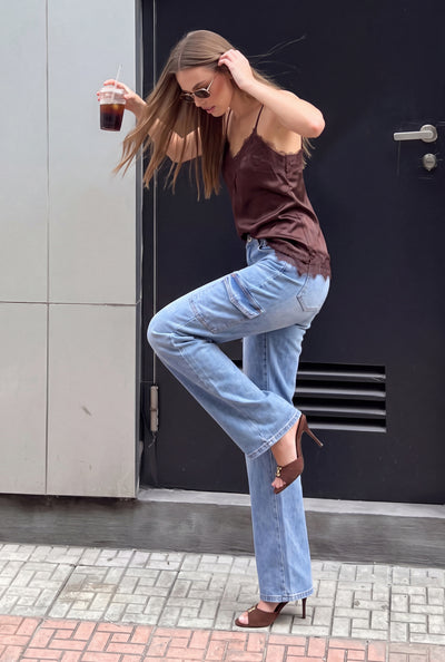 Wide Leg Cargo Jeans
