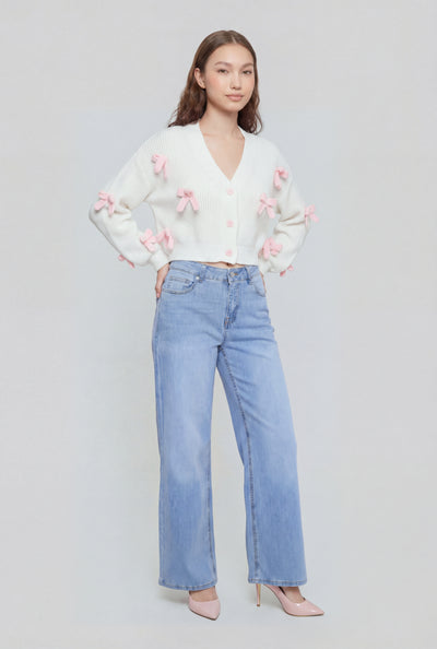 Liliana Whiskered Wide-Leg Jeans