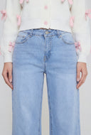 Liliana Whiskered Wide-Leg Jeans