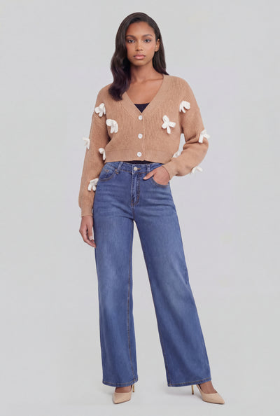 Liliana Whiskered Wide-Leg Jeans