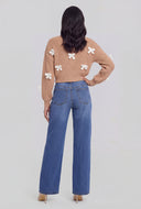 Liliana Whiskered Wide-Leg Jeans