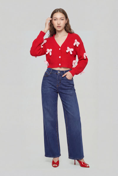 Liliana Whiskered Wide-Leg Jeans
