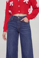 Liliana Whiskered Wide-Leg Jeans