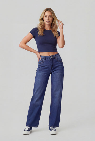 Low Rise Straight-Leg Jeans