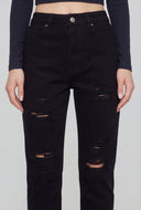 Leila Distressed Rolled Cuff Ankle Jeans