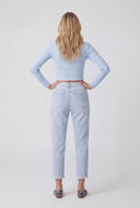 Leila Distressed Rolled Cuff Ankle Jeans