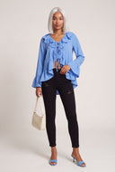 High Waist Distressed Skinny Ankle Jeans