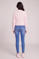 High Waist Distressed Skinny Ankle Jeans