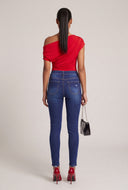 High Waist Distressed Skinny Ankle Jeans