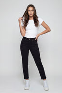 Victoria Rolled Cuff Stretch Mom Jeans