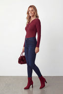 Sena High Waist Whiskered Skinny Jeans
