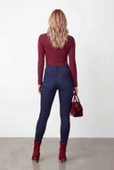 Sena High Waist Whiskered Skinny Jeans