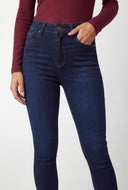 Sena High Waist Whiskered Skinny Jeans