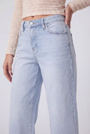 Glam Wide-Leg Mid Rise Jeans