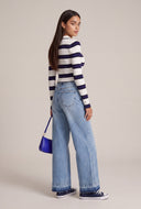 Raw Hem Wide Leg Jeans