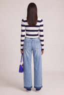 Raw Hem Wide Leg Jeans