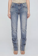 Amber Frayed Waist Stacked Bootcut Jeans