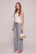 Acid Wash Wide Leg Jeans