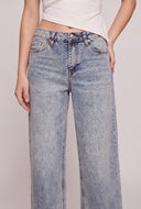 Acid Wash Wide Leg Jeans