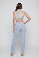 Frayed Heart Slim Bootcut Jeans