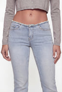 Zayla Frayed Waist Slim Leg Jeans