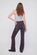 Belted Mid Rise Bootcut Denim Jeans