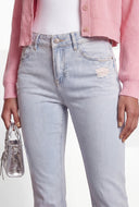 Raw Hem High Waist Bootcut Jeans