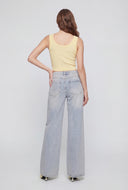 Emberly Destroyed Wide-Leg Jeans